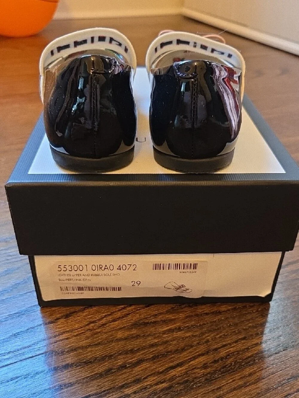 Gucci Black Patent Leather Girls' Mary Janes with Pink Bows